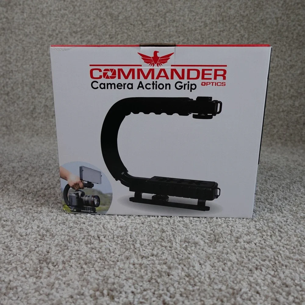 Commander Optics Camera Action Grip Handheld C-Shape Video Stabilizer Black